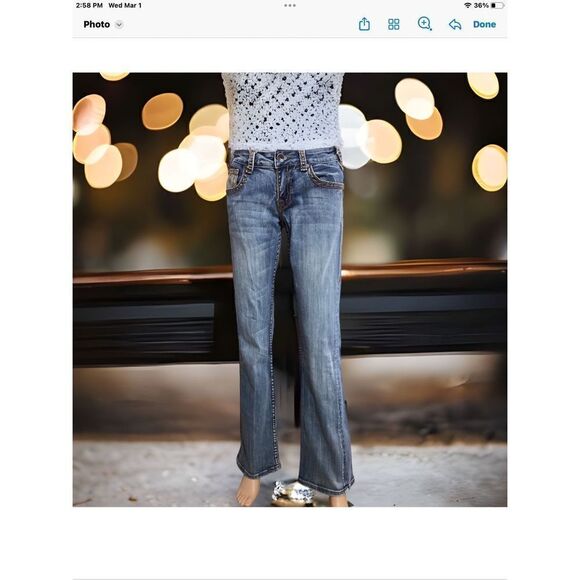Cowgirl Tuff Boot Cut Jeans 26/33 - Picture 1 of 7